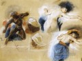 Boceto para La muerte de Sardanápalo Romántico Eugene Delacroix